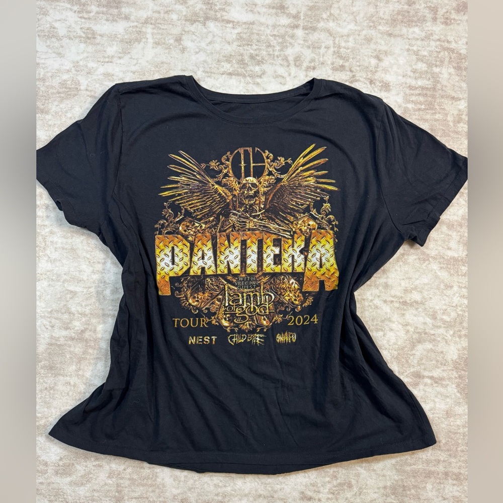 Pantera‎ Lamb Of God 2024 Tour Shirt Snake Graphic Womens M Black Tee